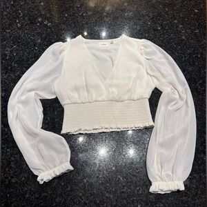 Wilfred White Puff Sleeve Blouse
